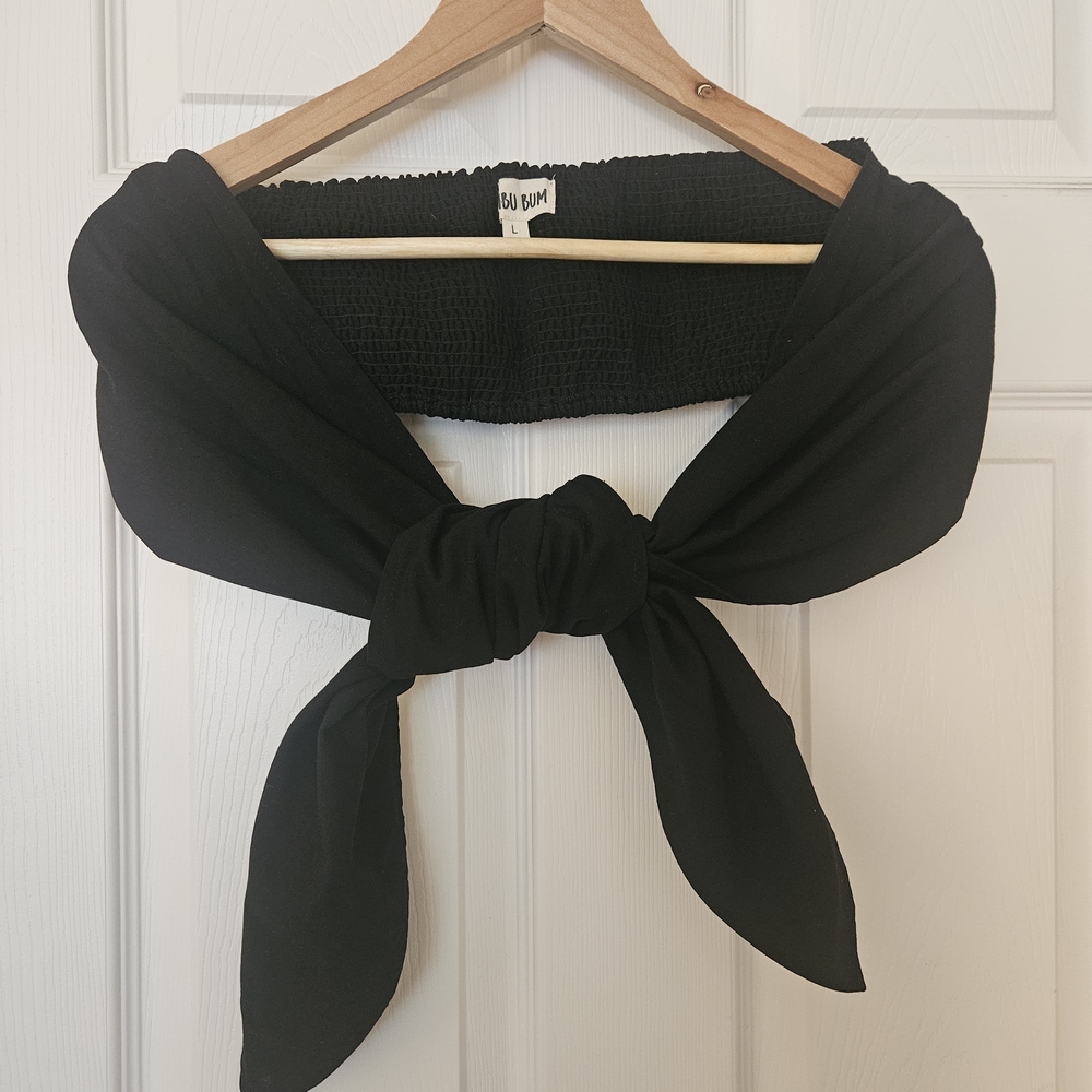 Malibu Black Textured Top